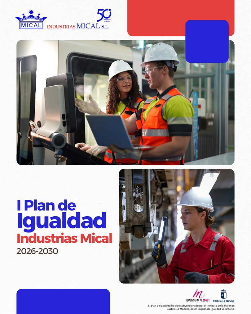 Cartel del Plan de Igualdad 2026-2030 de Industrias Mical
